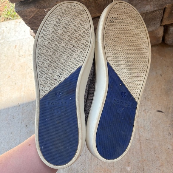 Rothys Stardust Metallic Limited Edition Sneakers Silver 10 - Picture 5 of 5